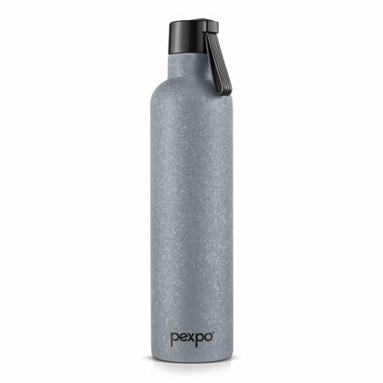 Pexpo Stainless Steel 24 Hrs Hot & Cold Vacuum Insulated Water ISI Certified Flask, 750ml, Grey, Oslo | Eco-Friendly, Durable, ISI Certified