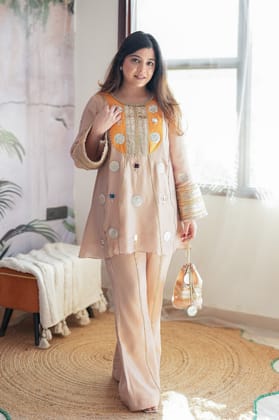Nirupa Golden Gotta Embellished Cord Set-S-M