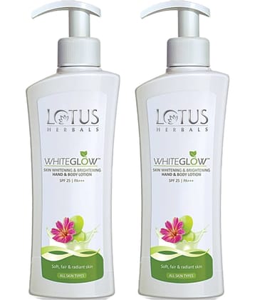 Lotus Herbals Whiteglow Skin Whitening & Brightening Hand & Body Lotion 270ml, (Pack of 2)