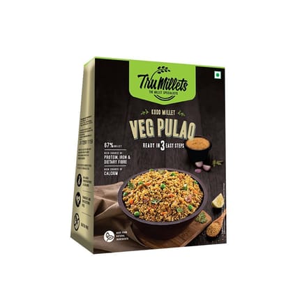 Trumillets | Healthy Millet Diet Meals | Ready to Cook | Protein Rich Veg Pulao (Pack of 1) 200gm Trumillets | Healthy Millet Diet Meals | Ready to Cook | Protein Rich Veg Pulao (Pack of 1) 200gm
