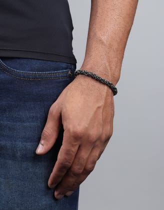 Byzantine bracelet-Gun Metal / 8 Inches