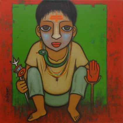 Contemporary Indian original Art : Bahurupia -1