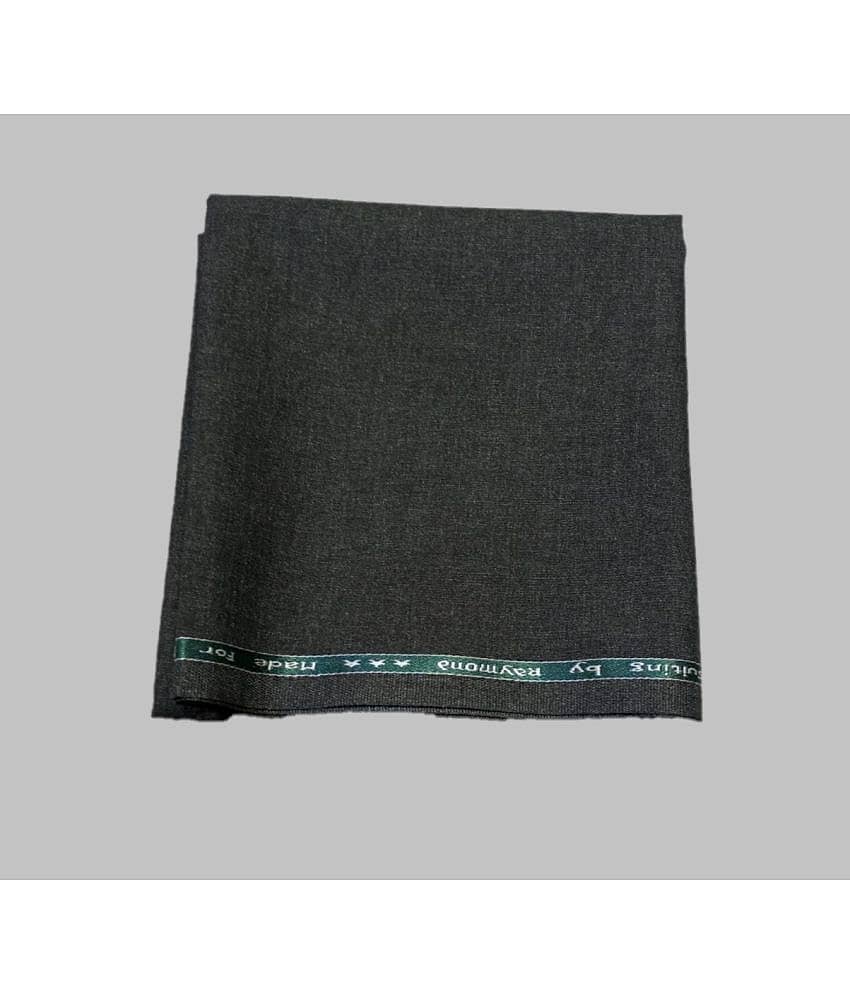 Raymond - Dark Grey Polyester Blend Men's Unstitched Pant Piece ( Pack of 1 )