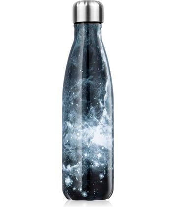 Bhavyta Double Wall Printed Vacuum Insulated Water Bottle Multicolor Stainless Steel Water Bottle 500 mL ( Set of 1 )