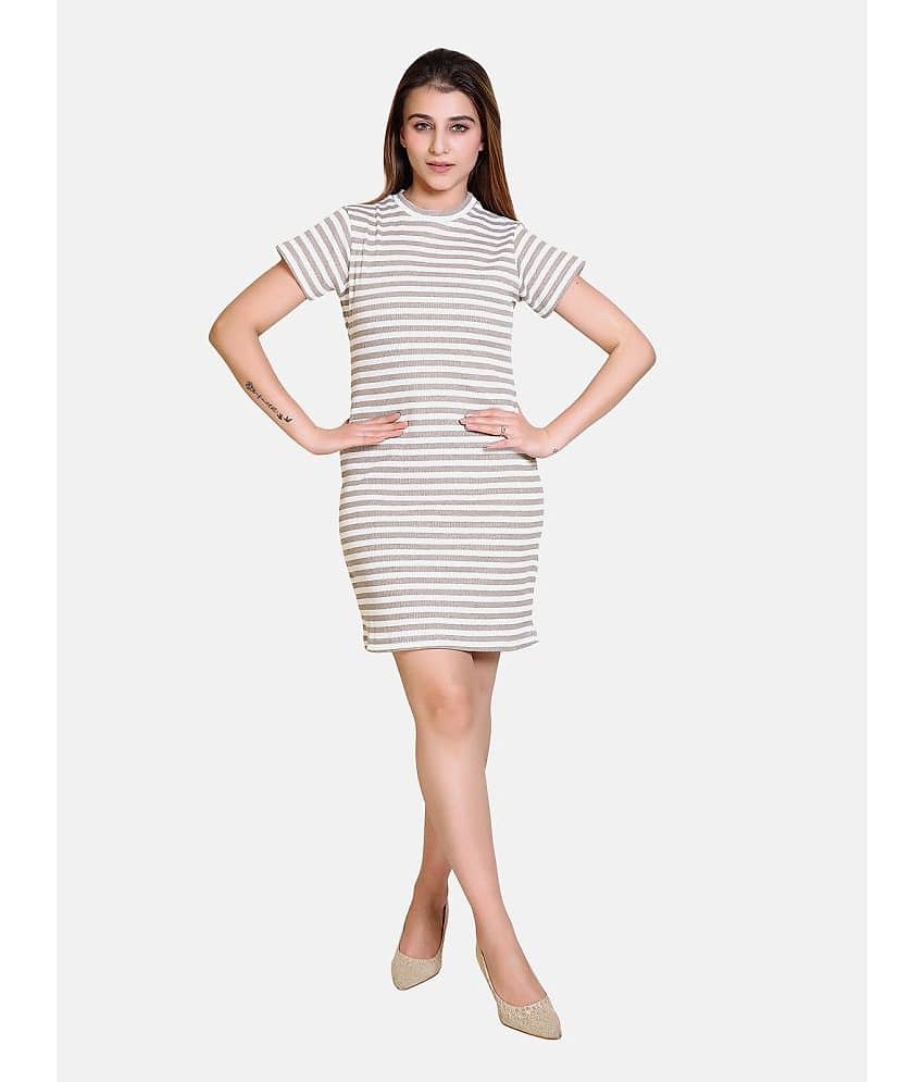 Bombay Velvet - Multi Color Cotton Blend Women's T-shirt Dress ( Pack of 1 )