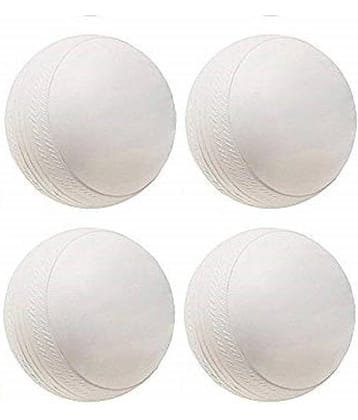 Shopeleven White Plastic Cricket Ball ( Pack of 4 )