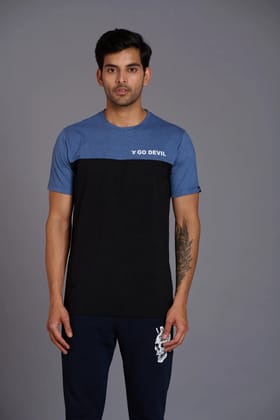 Black & Blue Color T-Shirt for Men