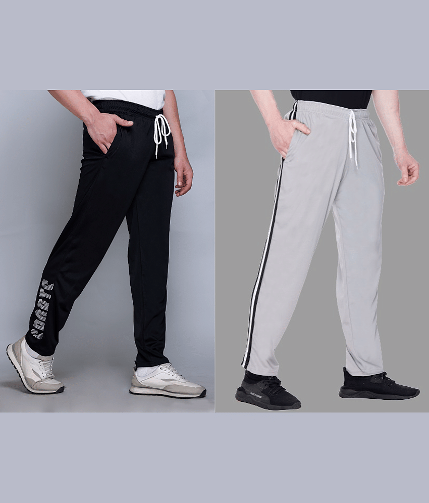 HVBK Multicolor Polyester Men's Trackpants ( Pack of 2 )