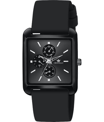 Crestello Black Silicon Analog Men's Watch