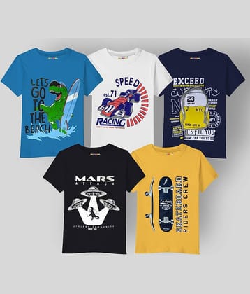 Kuchipoo Pack of 1 Boys Cotton Blend T-Shirt ( Multicolor3 )