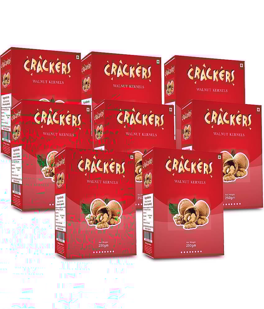 Go Premium Kashmiri Amber Walnut Halves - 2Kg (250g x 8) | Fresh New Crop Walnuts