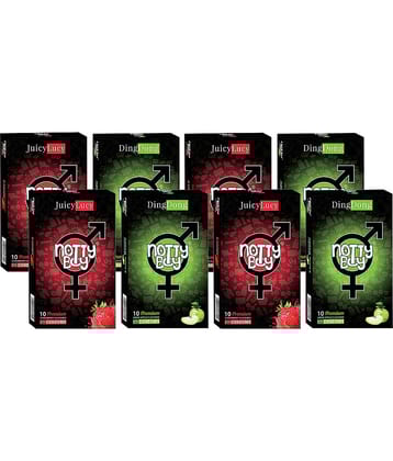 NottyBoy Flavoured Condoms (Set of 8, 80 Sheets)