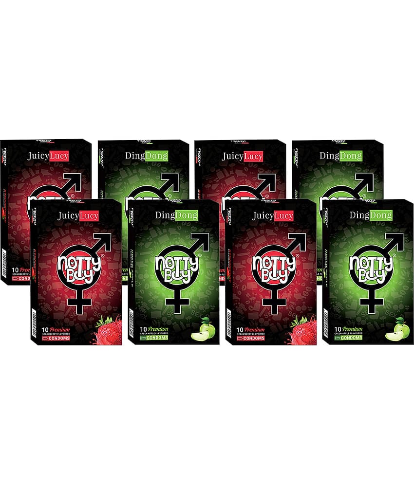 NottyBoy Flavoured Condoms (Set of 8, 80 Sheets)