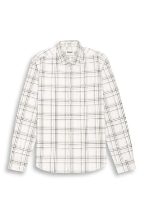 CHECKS SHIRT IN OFF WHITE-M