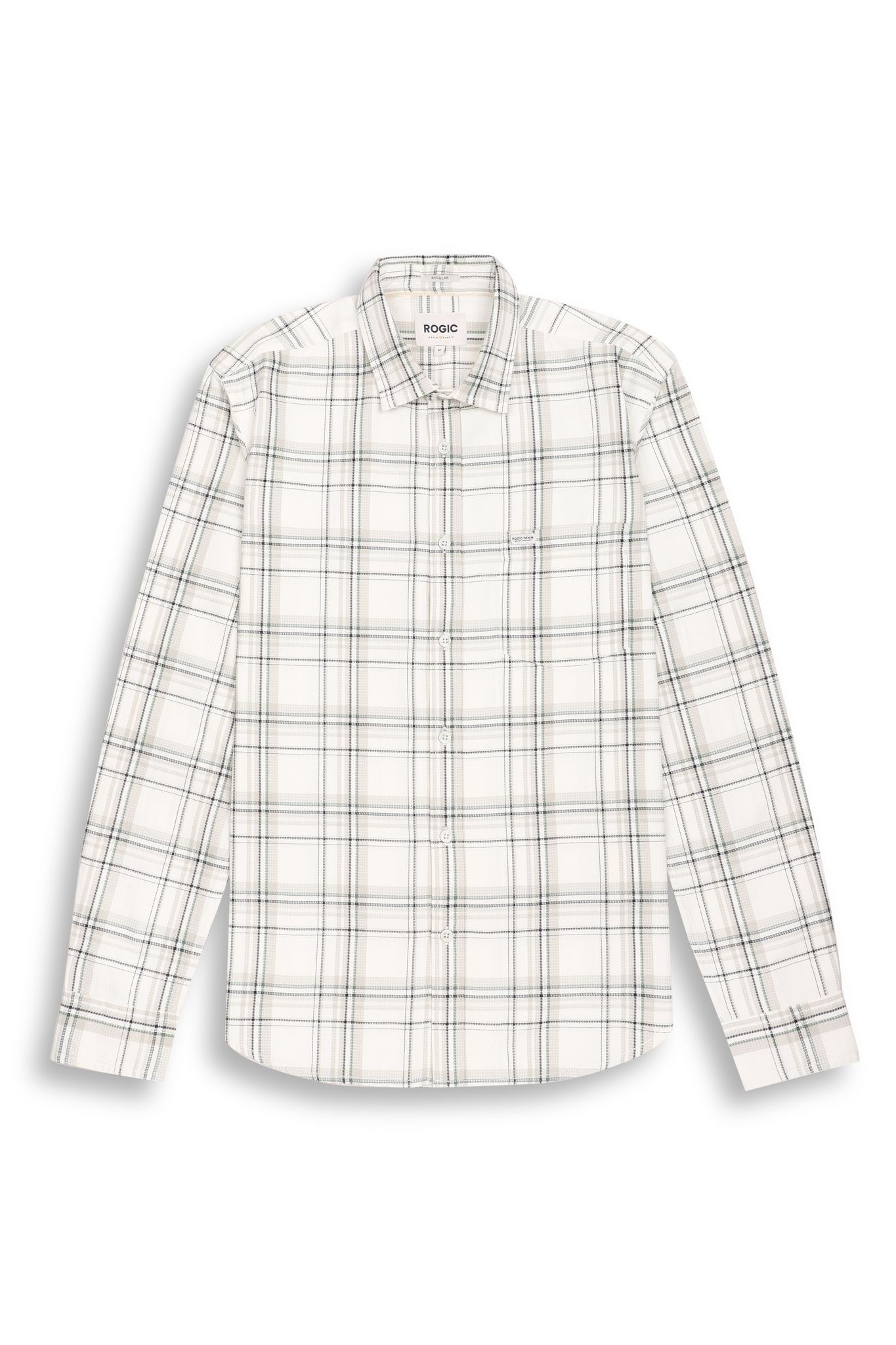 CHECKS SHIRT IN OFF WHITE-M