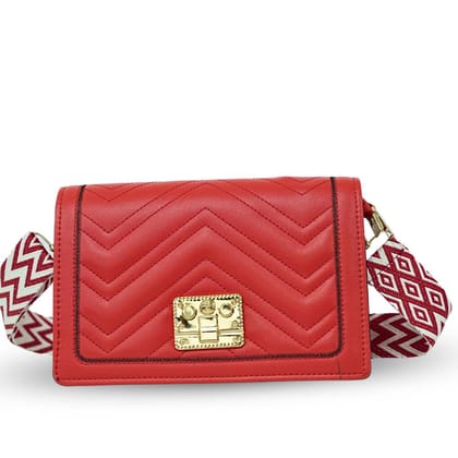 Stylish Sling Bag for Women and Girls Ideal for Travel Office Shopping and College Crossbody Sling Bag (Red)