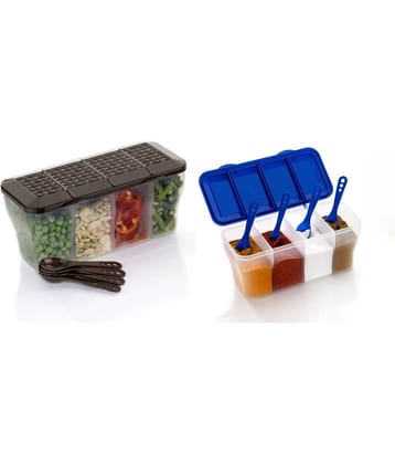 Analog Kitchenware Dal/Masala/Vegtable Plastic Multicolor Pickle Container ( Set of 2 )