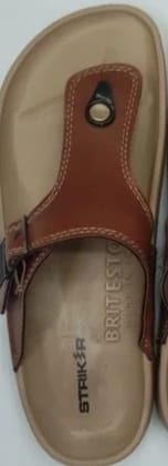 Brown Stylish Striker Sandals Mens SlipOn FlipFlops