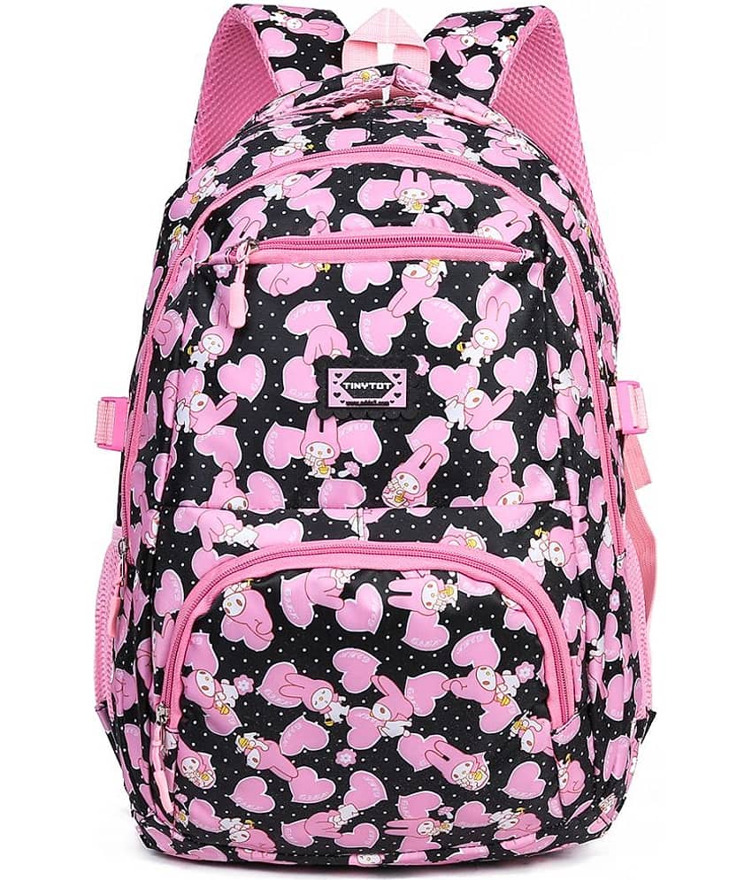 Tinytot Black Polyester Backpack For Kids