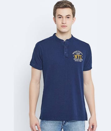 Club York Pack of 1 Cotton Blend Regular Fit Men's Polo T-Shirt ( Navy Blue )