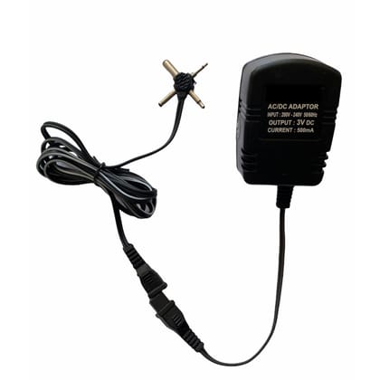 3V 500mA Power Adapter, Power Supply AC Input 200 240 V and Output 3V 500mA for Set Top Box-DTH Box, CCTV System, Router, Other Electronics and IT Gadgets with 4 Pin (Black)
