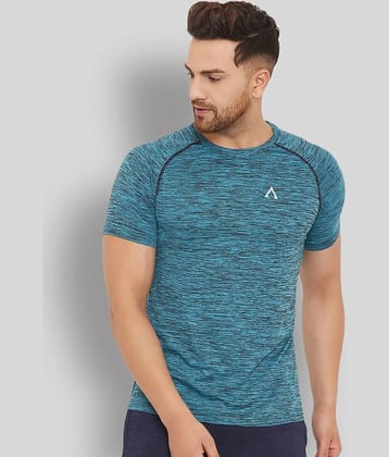 AUSTIN WOOD - Blue Polyester Regular Fit Men's Sports T-Shirt ( Pack of 1 )