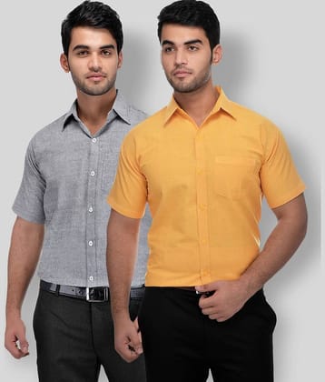 DESHBANDHU DBK - Multicolor Cotton Regular Fit Men's Formal Shirt (Pack of 2)