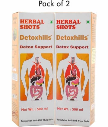 Herbal Hills Detoxhills Herbal Shots Liquid 500 Ml Pack of 2