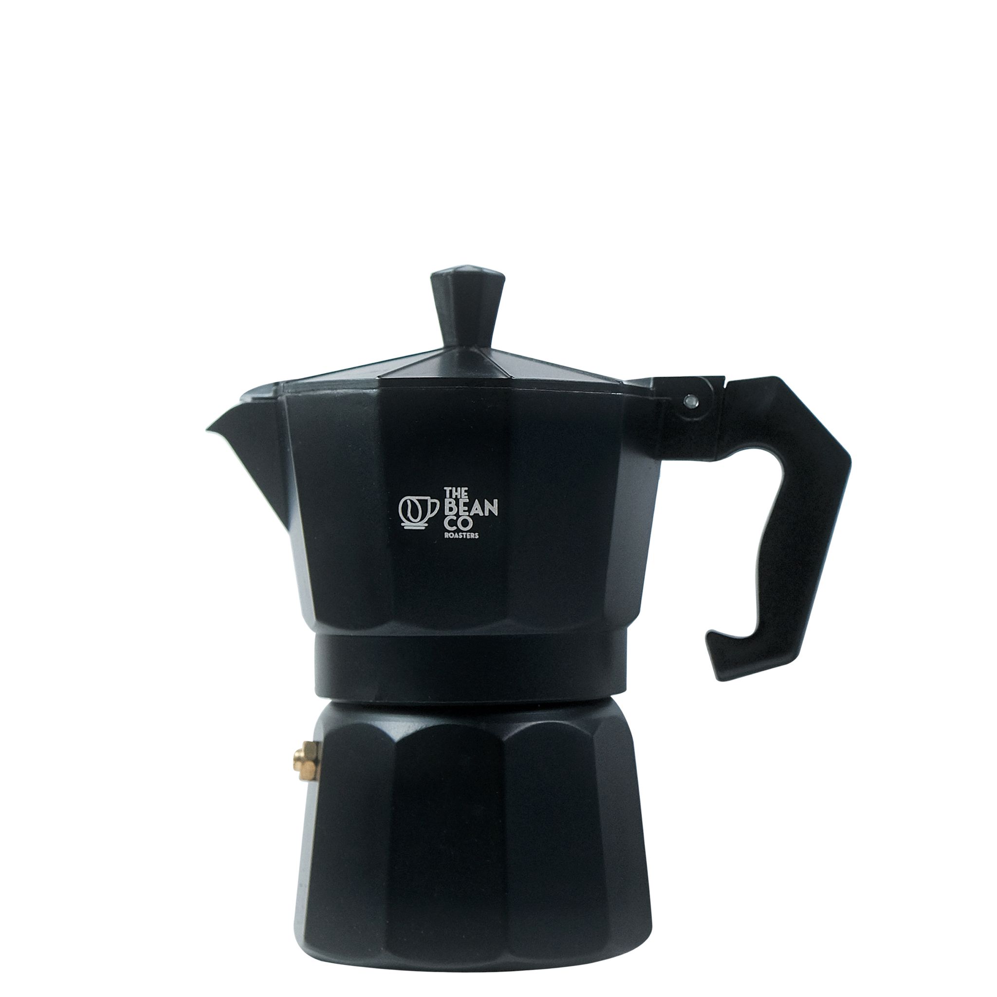 The Bean Co Roasters Classic Moka Pot | Premium Aluminium | Stovetop | Espresso Coffee Maker (150 ml, Black)