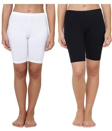 Leading Lady Pack of 2 Cotton Women's Boy Shorts ( Multi Color )