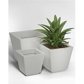 De Gardenia Pots and PlantersSize of GK 12 14 16 InchPack of 3 Pots for Plants Highly Durable Polymers Lightweight Indoor Outdoor Plant Pots (121416 Set of 3 White)