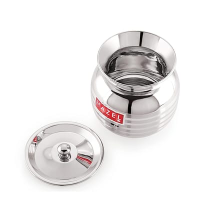 HAZEL Stainless Steel Container with Lid , 1800ml Lassi & Chaas Serving Container , Durable Steel Jar for Kitchen HAZEL Stainless Steel Container with Lid , 1800ml Lassi & Chaas Serving Container , Durable Steel Jar for Kitchen