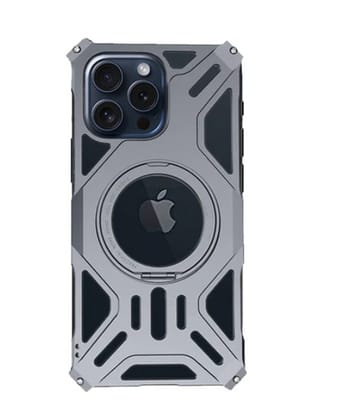 Dragon - Magnetic Frameless Armor Rotating Stand iPhone Case - Silver iPhone 16 PRO Dragon - Magnetic Frameless Armor Rotating Stand iPhone Case - Silver iPhone 16 PRO