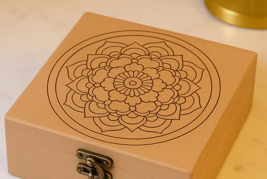 Dbeautify's DIY Mandala Engraved MDF Lock Box