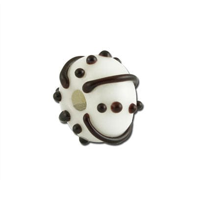 Beadwaala Handmade Fancy Lampwork Glass For Jewelry Making. (Roundel) SFL-429-Per Packet 25 Pcs / 10X18 MM