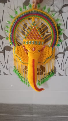 Handcrafted Lord Ganesha Wall Hanging Decorative Art Piece Pack of 1