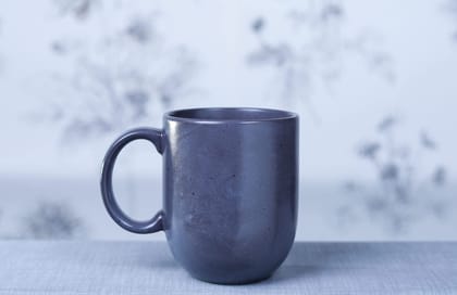 Fujitake Coupe Tea & Coffee Mugs Mug-Vital Coupe Tea & Coffee Mugs-30Cl-Charcoal Gray Dotts-Ftk (Set Of 6)
