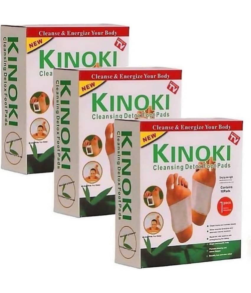 Kinoki Organic Health Detox Foot Patch Remove Toxins Ginger Foot Detox for Foot and Body Cleansing for Men and Momen (Pack of 3)