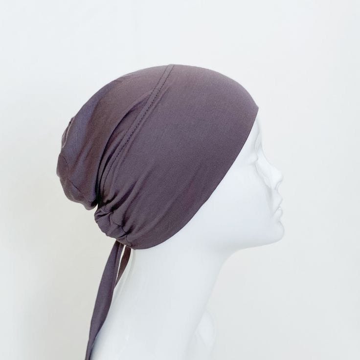 Adjustable Hijab Cap - Grey-Grey