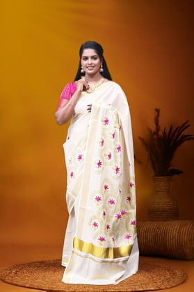 AR-T197 GOLD TISSUE SAREE 6.25 MTR