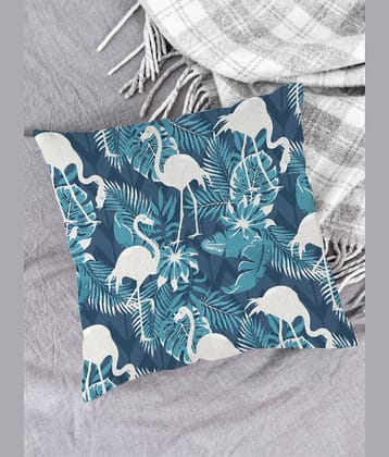 Houzzcode Single Blue Pillow Cover