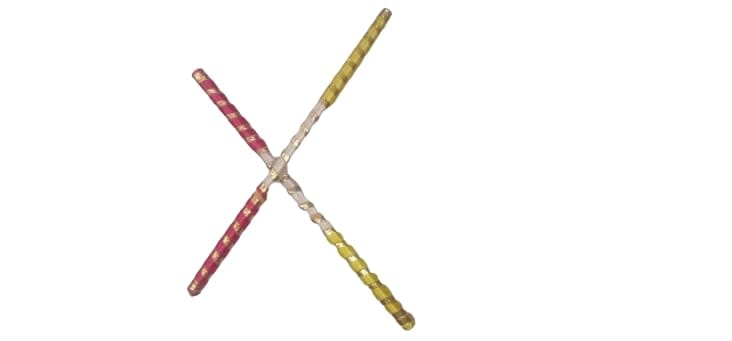 Handcrafted Multicolor Dandiya Sticks: Perfect Navratri Festival Gift (Pair of 2)