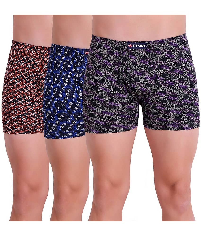TT Pack of 3 Cotton Trunks For Men's ( Multicolor )