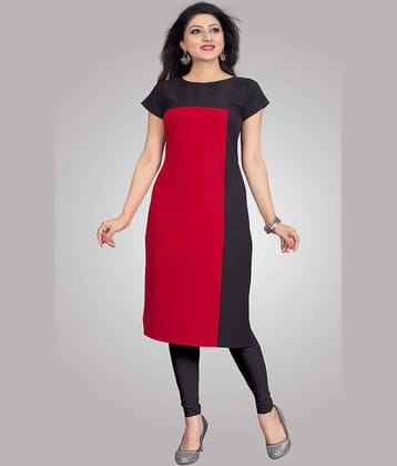 AK FASHION MALL Pack of 1 Crepe Printed Straight Women's Kurti - ( Multicolor )