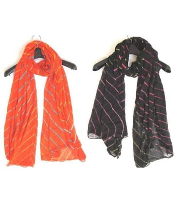 Apratim Multicoloured Chiffon Leheria Dupatta