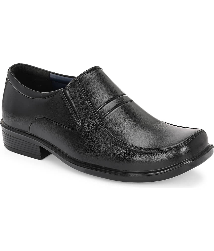 Leeport Black Men's Slip On Formal Shoes