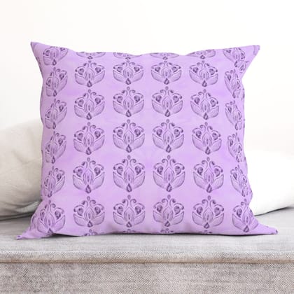 Purple motif-Velvet Cushion / 16x16 / without