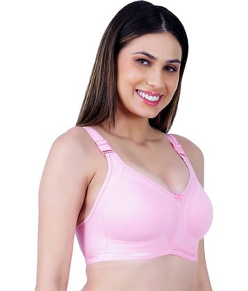 Ladyland Pack of 1 Cotton Blend Non Padded Everyday Bra For Women ( Pink )