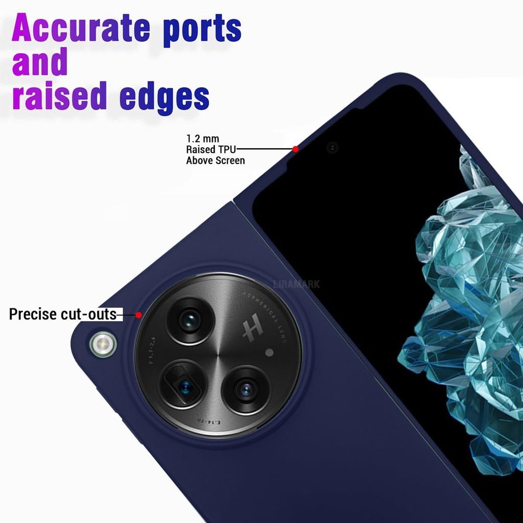 LIRAMARK Liquid Silicone Soft Back Cover Case for Oneplus Open / 1+ Open