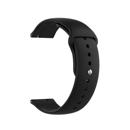 Valente Silicone 20mm Watch Strap Compatible with Galaxy Watch Active 2 (40mm & 44mm),Active (40mm), Watch 3 (41mm),Amazfit Bip,GTR (42mm),GTS,Dizo Watch 2,Oneplus Nord Watch-Black